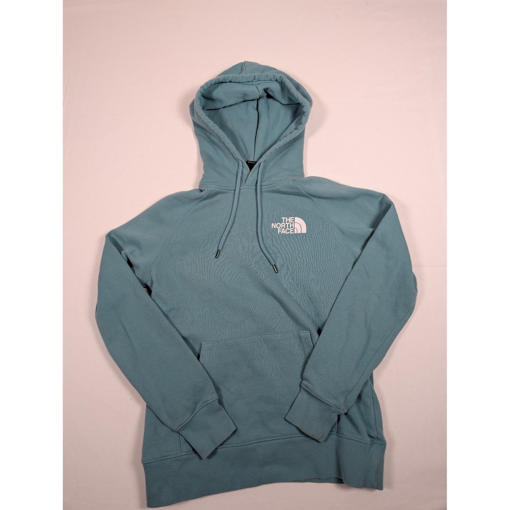 The North Face Womens XS Teal Blue Never Stop Exploring Graphic Pullover Hoodie